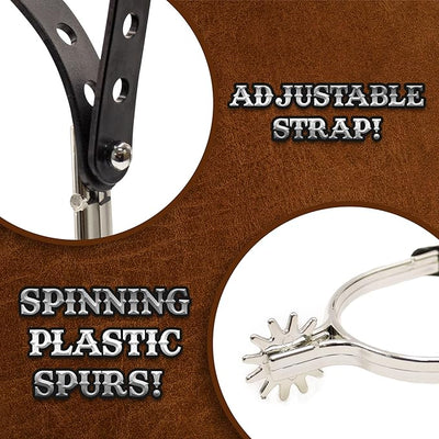 Adjustable Faux Cowboy Spurs - Adult