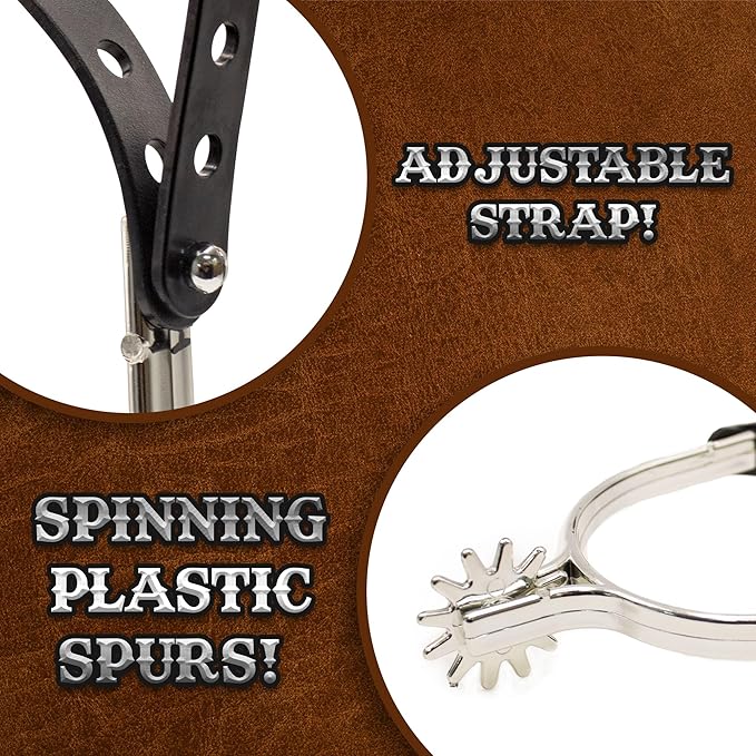 Adjustable Faux Cowboy Spurs - Adult