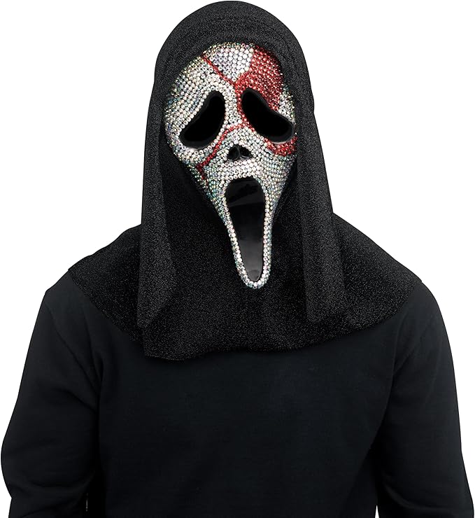 Bloody Bling Ghost Face - Adult Mask - Chicago Costume Company