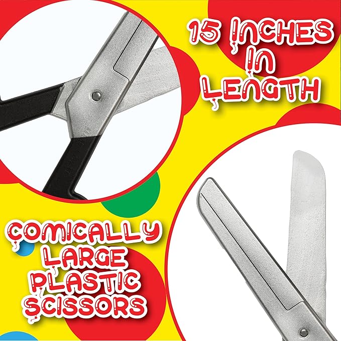 15" Oversized Plastic Scissors - Halloween Prop