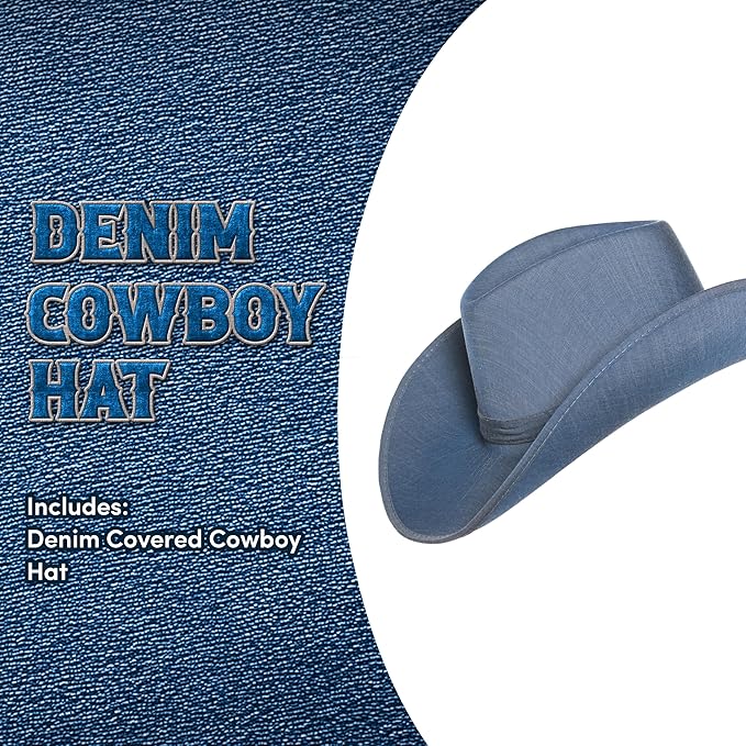 Denim Cowboy Hat