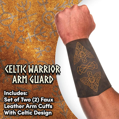 Viking Faux Leather Cuff Bracelet - Adult Accessory