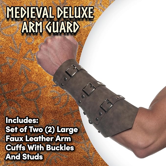 Faux Leather Cuff Bracelet - Brown - Chicago Costume Company