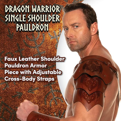 Single Leather Pauldron Shoulder Armor - Costume Accessory - Chicago Costume Company