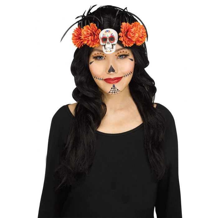 Day Of The Dead - Adult Headpiece | Chicago Costume Company display picture 2