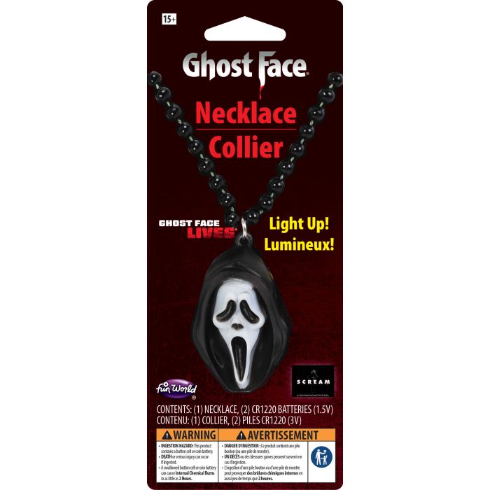 Light Up - Necklace - Ghost Face