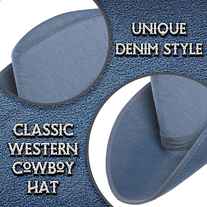 Denim Cowboy Hat