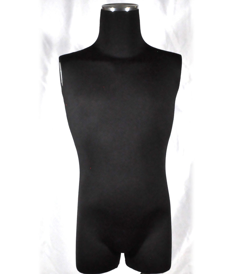 Black Fabric Male 3/4 Display Form With Base