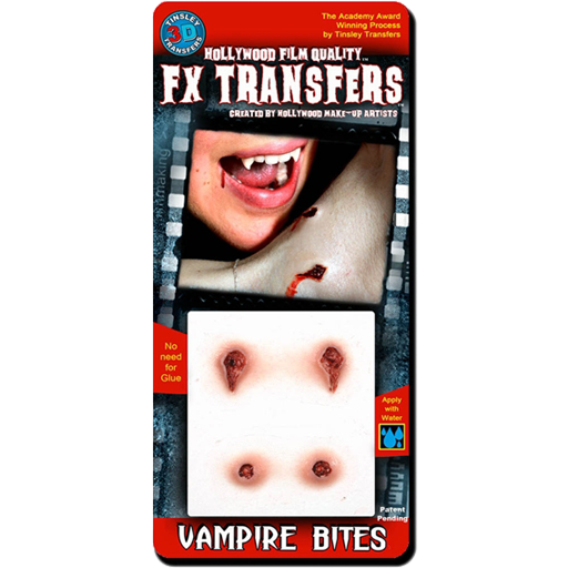 Hollywood Film Quality FX Transfers 3D Wounds- Vampire Bites