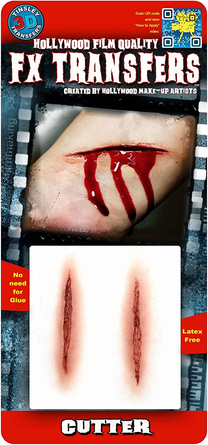 Hollywood Film Quality FX Transfers 3D Wounds- Cutter
