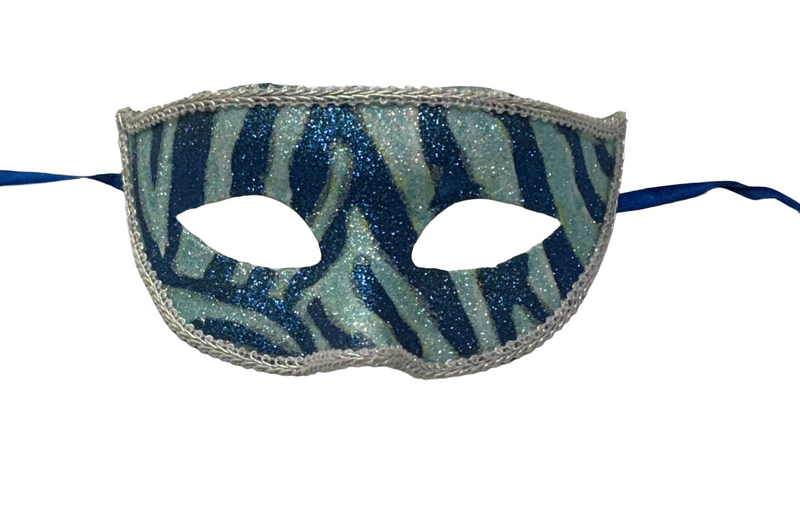 Glitter Zebra Masquerade Mask