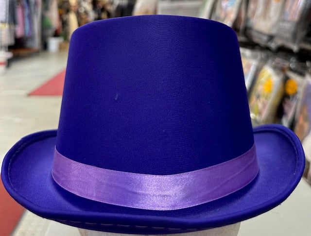 Purple Satin Top Hat