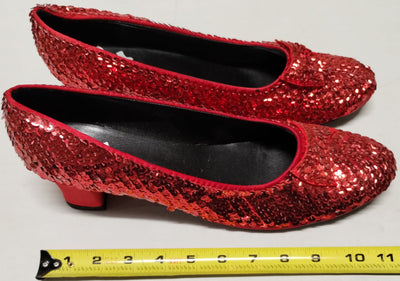 Plats Red Sequin Shoes