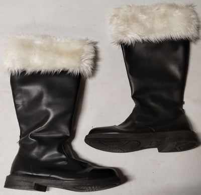 (Discount) Santa Boots with Fur + Side Zipper