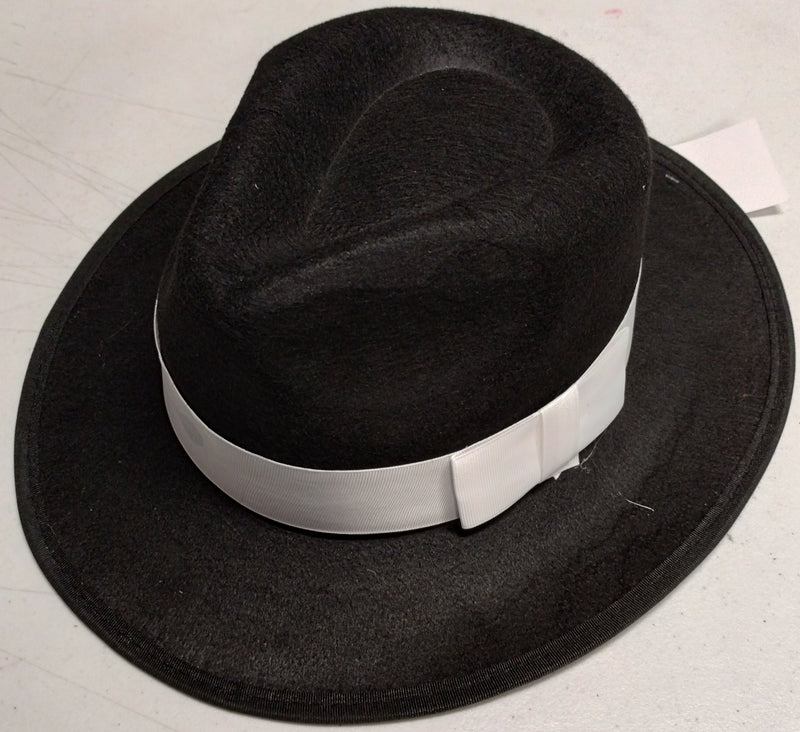 Black Fedora w/ Ribbon - Chicago Costume Company