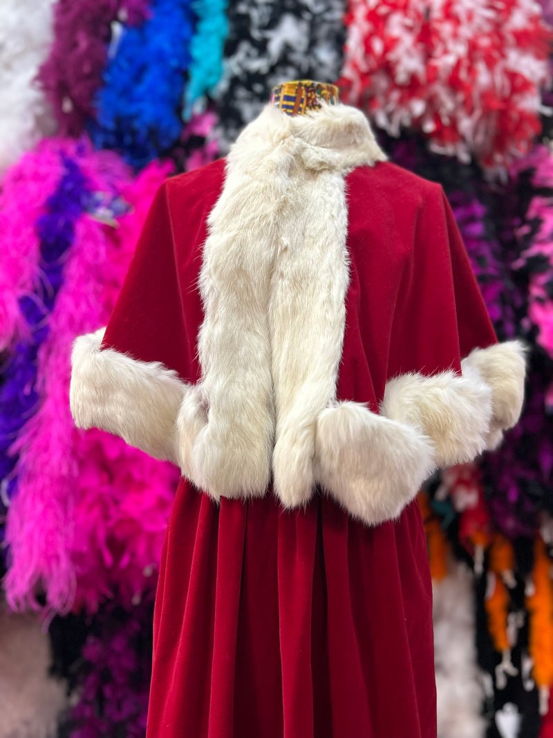 [RETIRED] Rabbit Fur Mrs. Claus Capelet and Skirt Set
