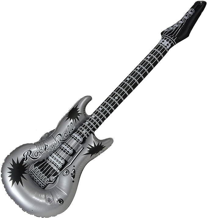 42" Inflatable Gold/Silver Guitar