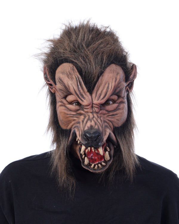 Gnarly, Wolf Werewolf or Dog Latex Face Mask with Moving Mouth