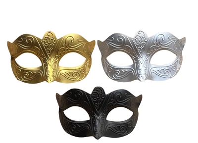 Assorted Color Party Masks- 24 Piece Set - Chicago Costume Company
