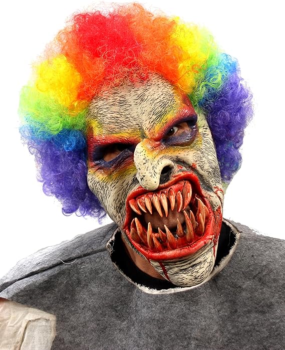 Sick-o Clown - Adult Latex Mask w Hair