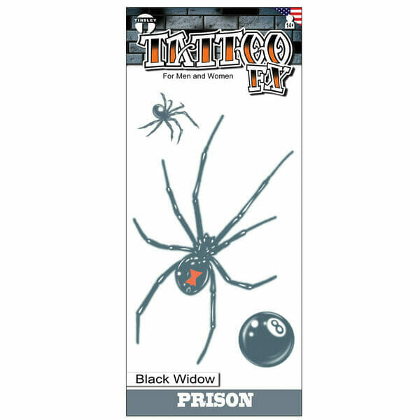 Temporary Tattoo- Prison- Black Widow