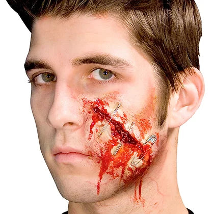 Safely Pinned Latex Prosthetic