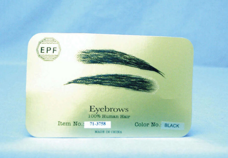 Human Hair Eyebrows- Black - Chicago Costume Company