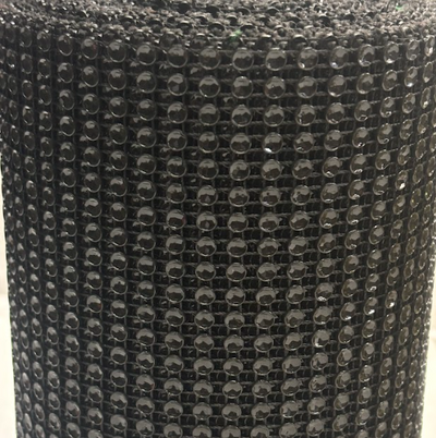 Faux Rhinestone Mesh Trim, Black - Chicago Costume Company