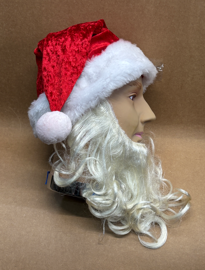 Santa Claus Getup Hat & Beard - Chicago Costume Company