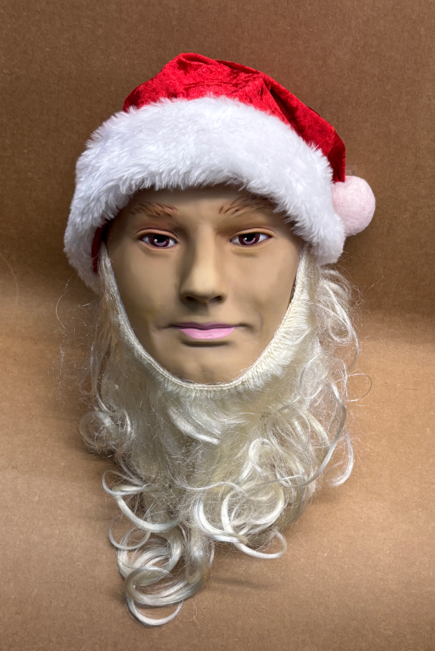 Santa Claus Getup Hat & Beard - Chicago Costume Company