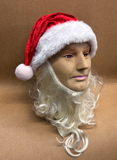 Santa Claus Getup Hat & Beard - Chicago Costume Company