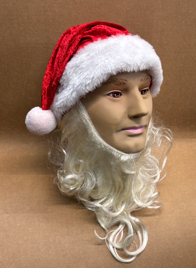 Santa Claus Getup Hat & Beard - Chicago Costume Company