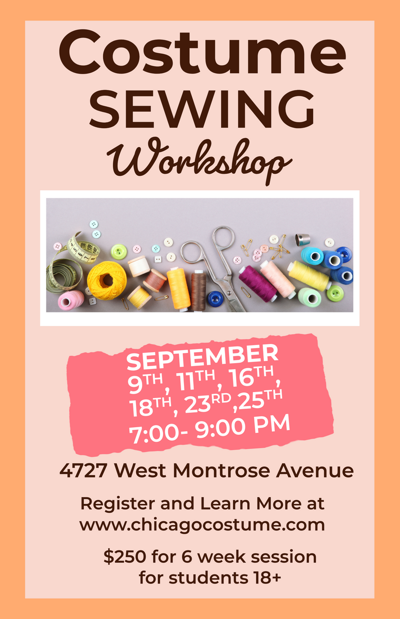 In Person Adult Costume Sewing Class at our Montrose Workshop - Chicago Costume Company