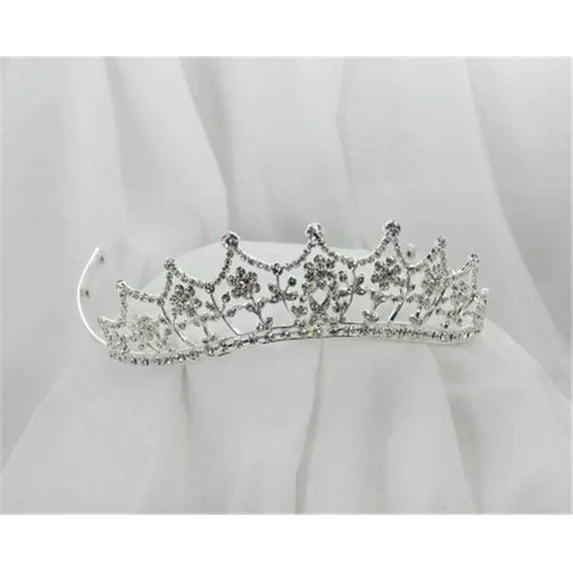 Rhinestone Tiara - Silver