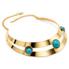 Gold Egyptian Collar With Stone