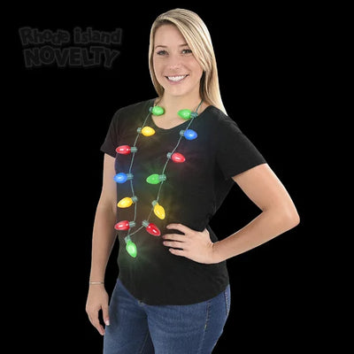 Light-Up Christmas Bulb Necklace 25"