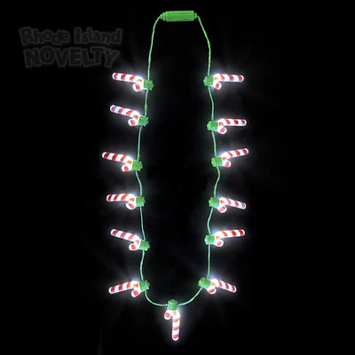 Light-Up Candy Cane Necklace 25"