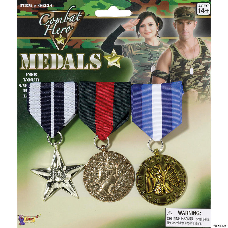 Military Medals 3 Piece Set