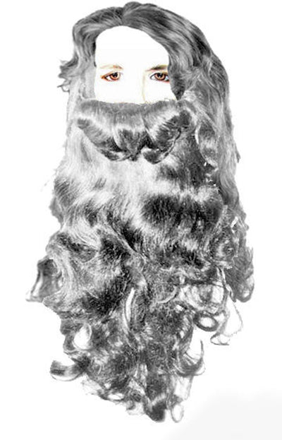 Black Santa Beard/Mustache - Chicago Costume Company