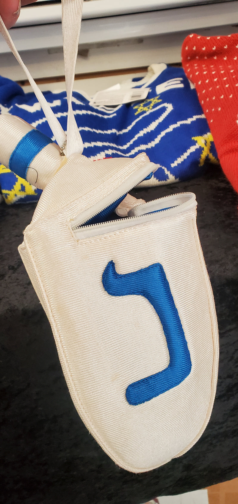 Blue and White Dreidel Purse - Chicago Costume Company