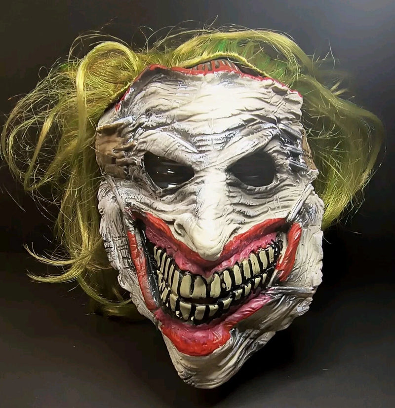 Death of the Family Joker Latex Mask with Hair