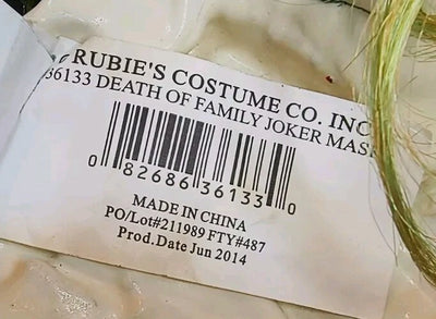 Death of the Family Joker Latex Mask with Hair