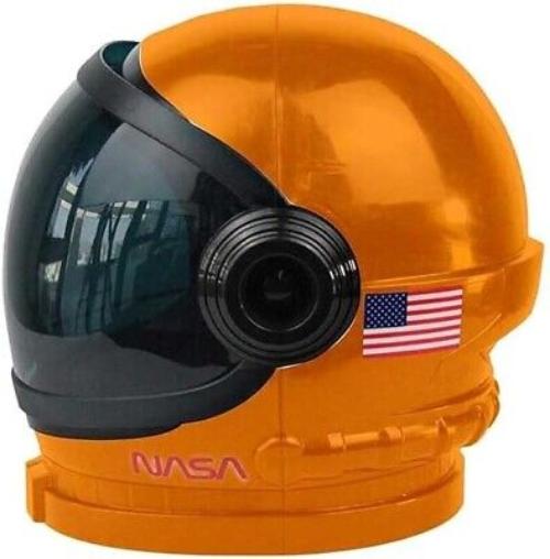 Orange Space Helmet with Black Visor