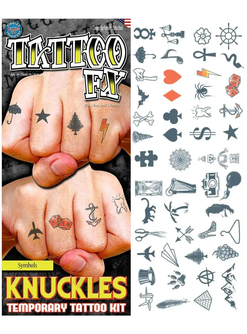 Temporary Tattoos- Knuckles- Symbols
