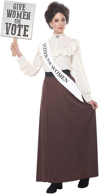 English Suffragette Adult Costume Plus Size