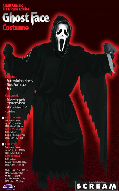 Ghost Face Costume - Adult Plus Size