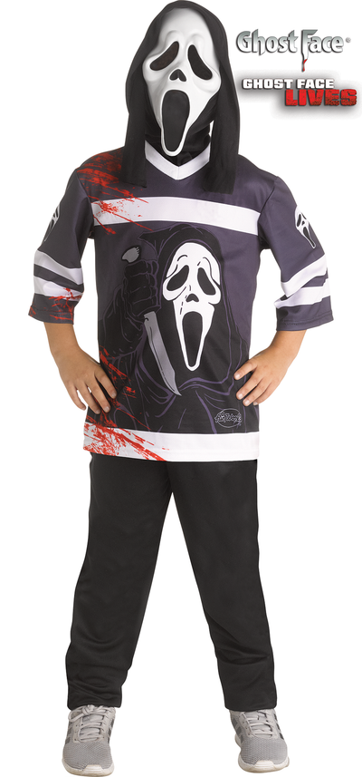 Ghost Face Mask and Hockey Jersey - Child Costume