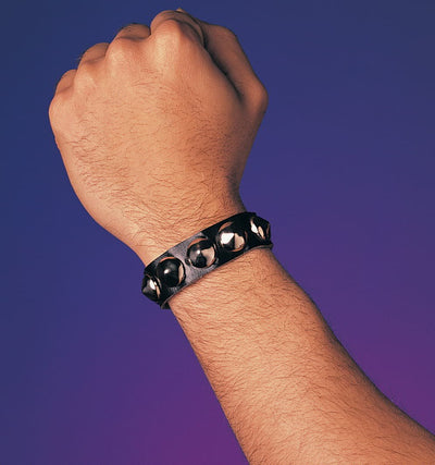 Single Black Studded Wristband