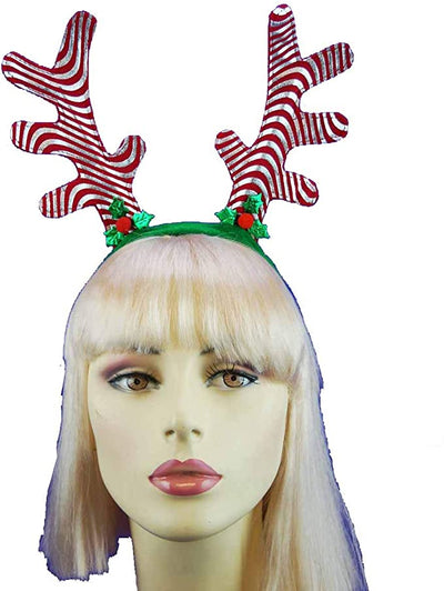 Metallic Striped Reindeer Headband