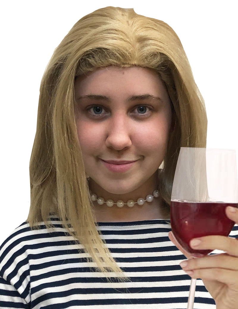 Take a break from the kids, and buy... the Wine Mom Wig! This hair is perfect for anyone who has an absolutely insufferable husband. Now, before we get started... one question: red or white? wine mom wig  wine mom  Wigs & Facial Hair  Mid-Length Wigs  Lorin  long bob  karen  blonde wig  blonde lob  Andy